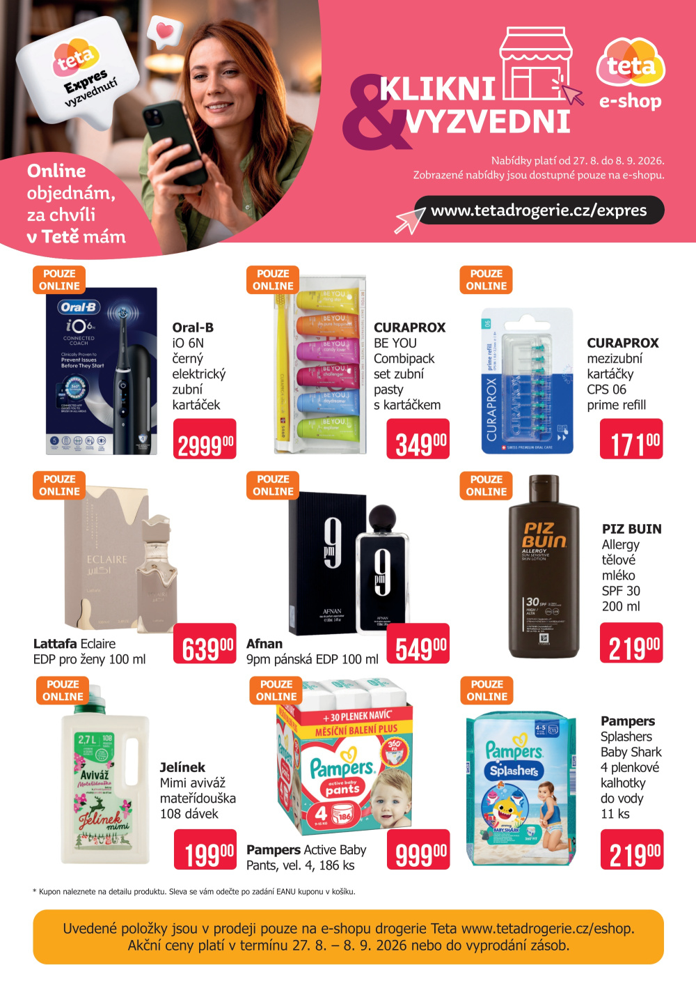 Leták Teta drogerie - Speciální nabídka e-shop - strana 1