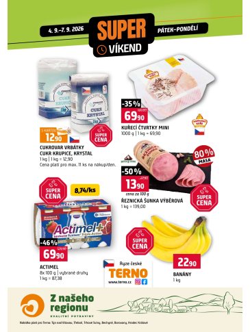 Terno leták - Víkendovka Týn nad Vltavou, Třeboň, Trhové Sviny