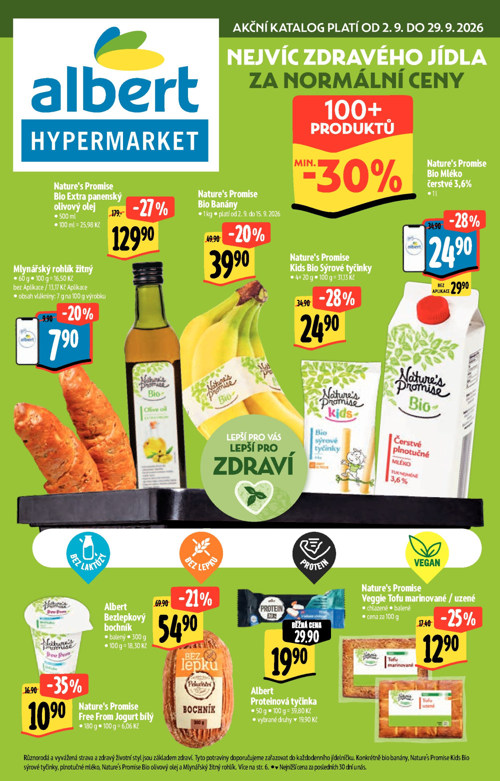 Leták Albert Hypermarket leták - Zdravé jídlo - strana 1