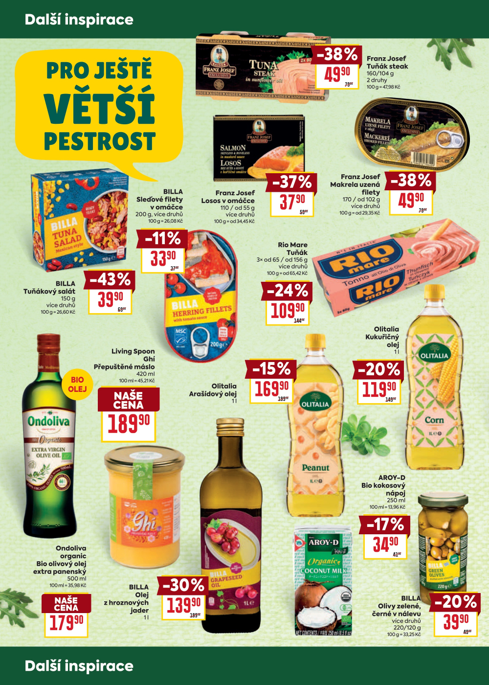 Leták BILLA leták - Alternativní a bio výživa - strana 10