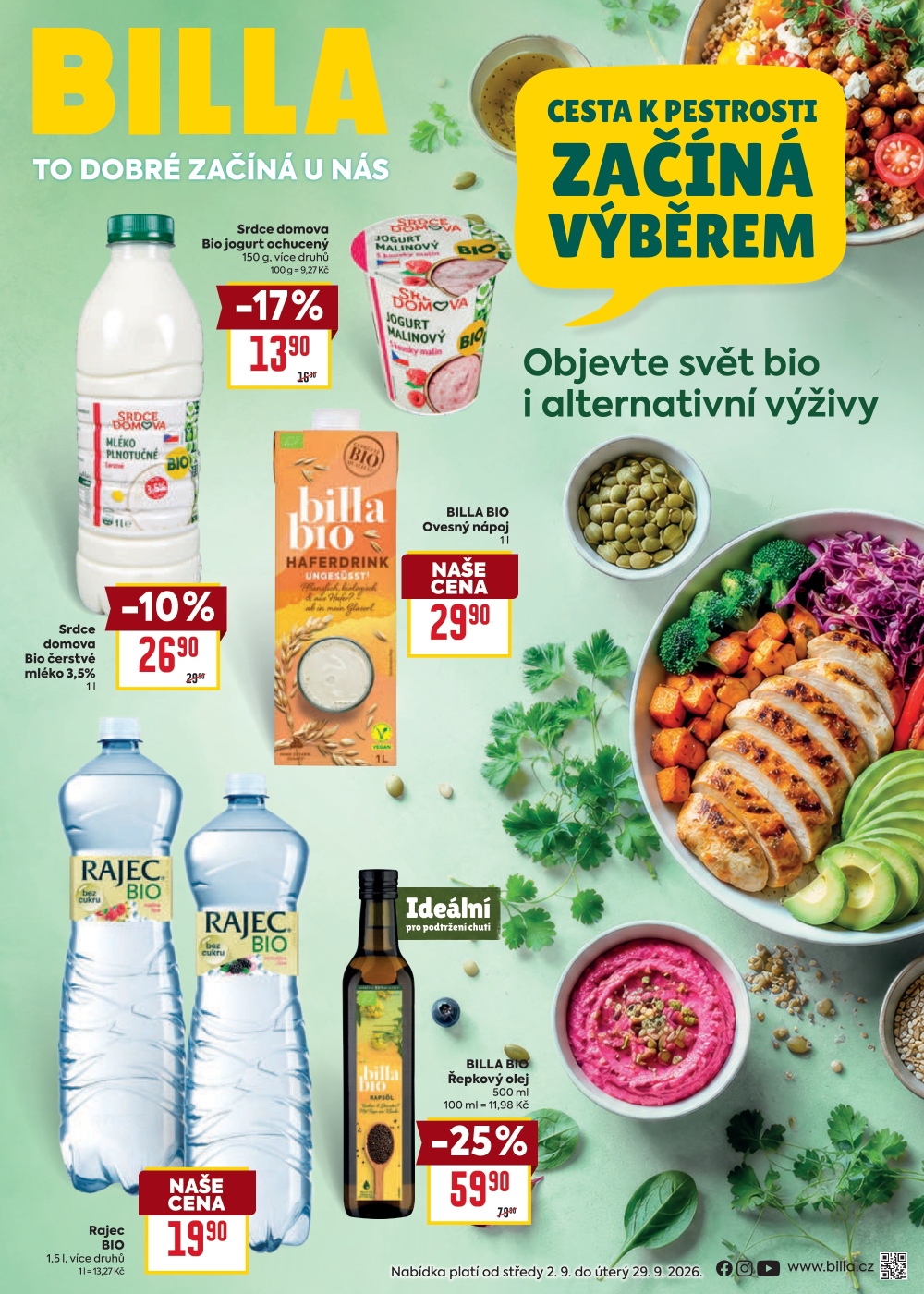 Leták BILLA leták - Alternativní a bio výživa - strana 1