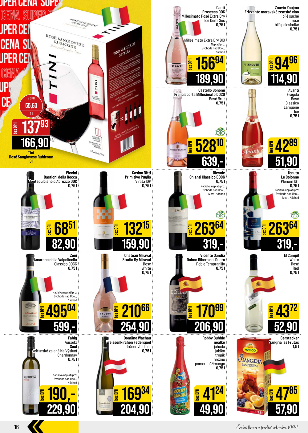 Leták JIP leták CC Cash & Carry - České Budějovice, Most, Náchod, Svoboda nad Úpou, Sušice - strana 16