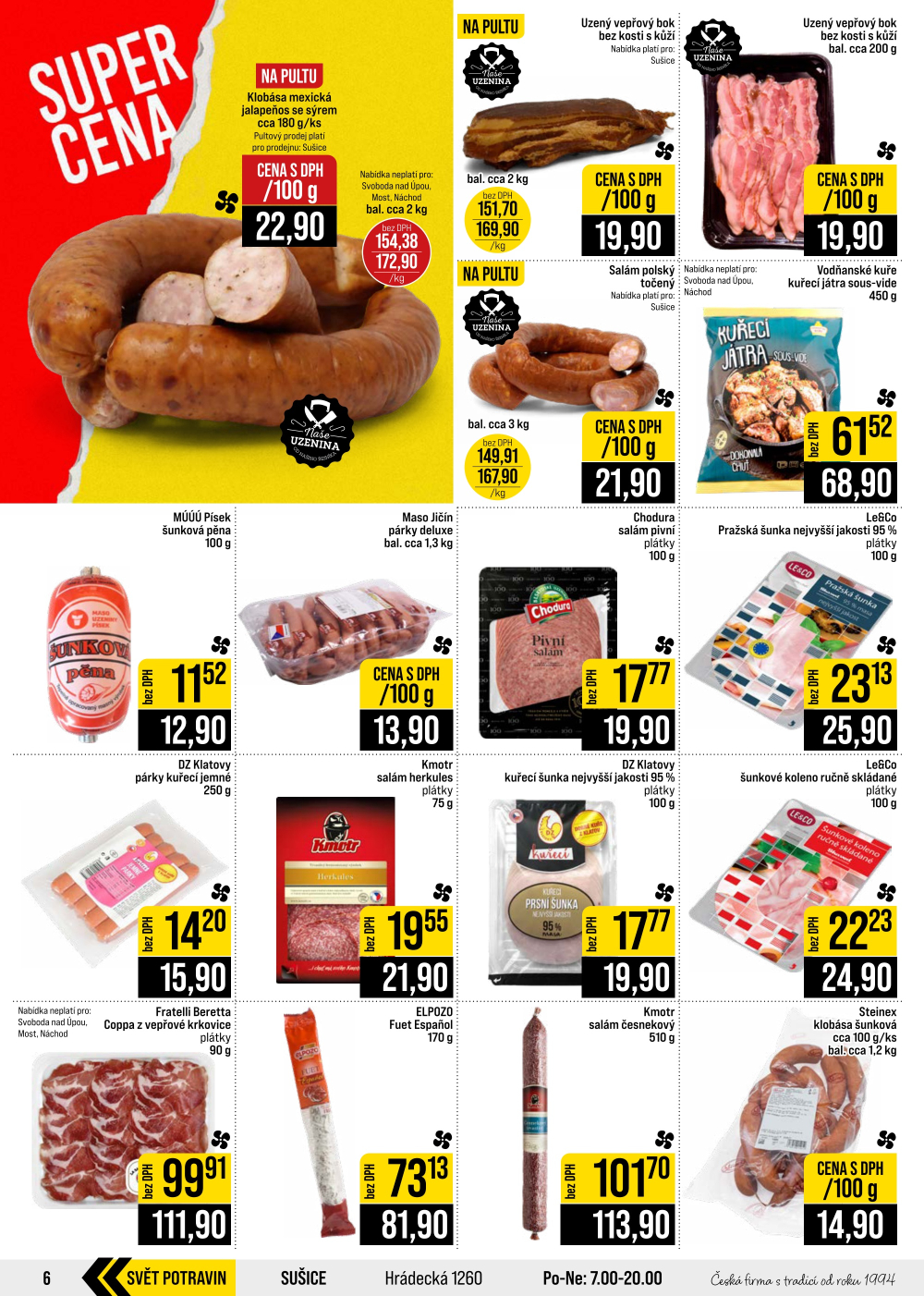 Leták JIP leták CC Cash & Carry - České Budějovice, Most, Náchod, Svoboda nad Úpou, Sušice - strana 6