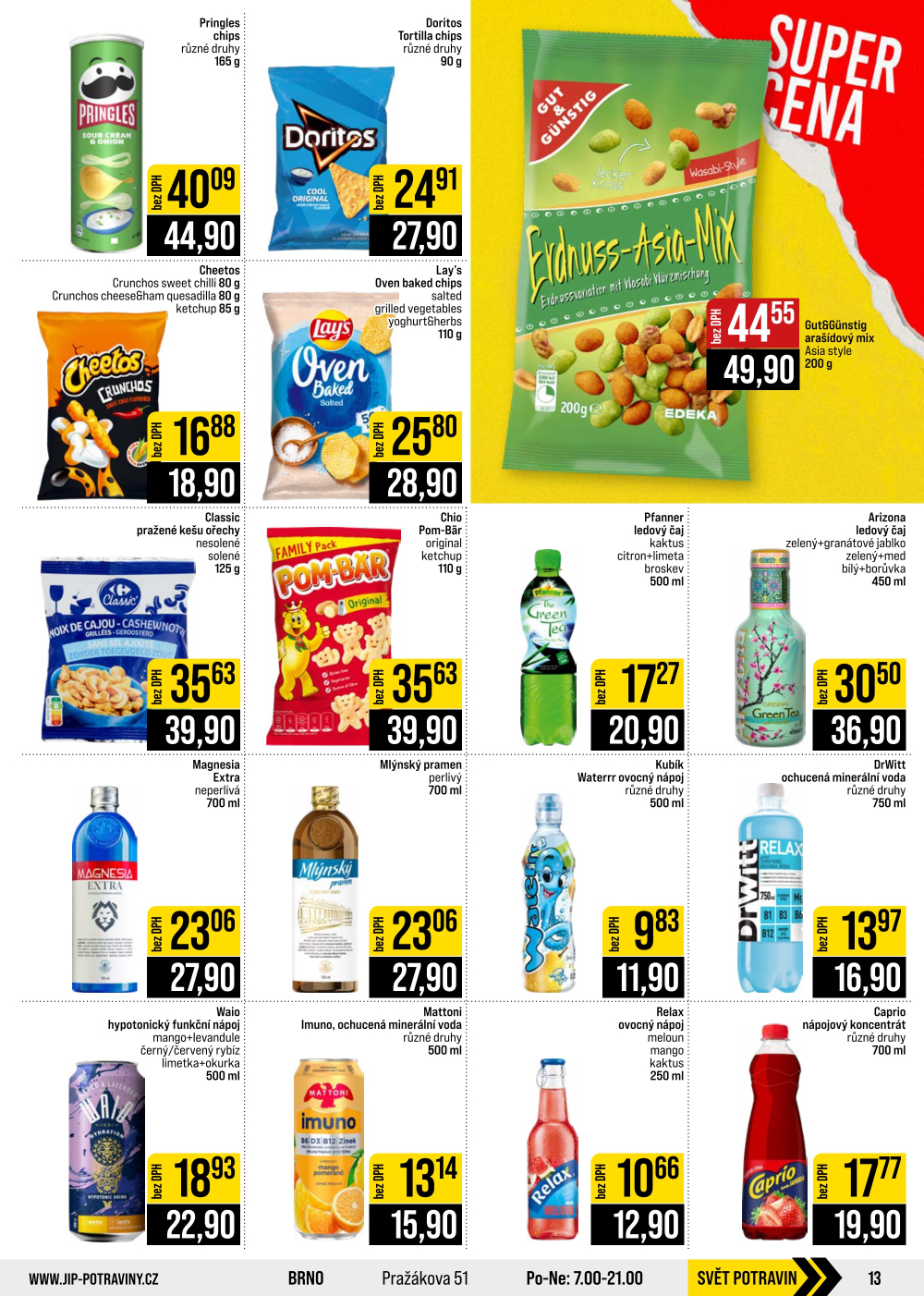 Leták JIP leták CC Cash & Carry - Brno, Ostrava, Praha, Polička, Olomouc, Karlovy Vary, Zlín, Jilemnice, Pardubice - strana 13