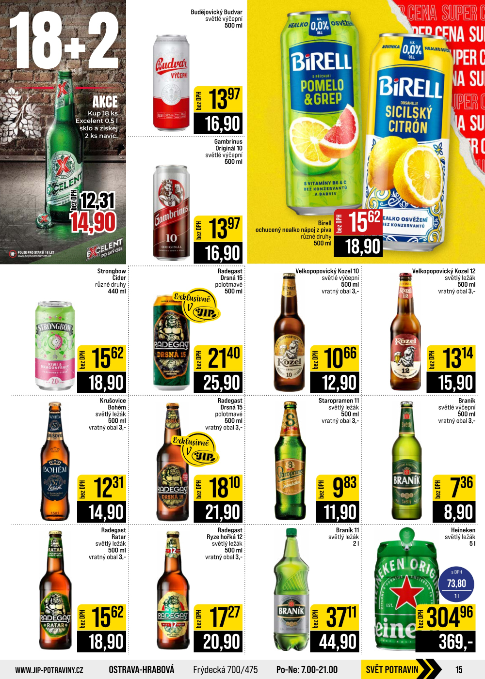 Leták JIP leták CC Cash & Carry - Brno, Ostrava, Praha, Polička, Olomouc, Karlovy Vary, Zlín, Jilemnice, Pardubice - strana 15