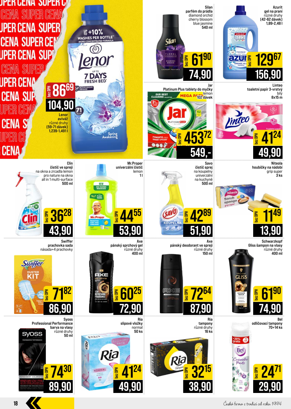 Leták JIP leták CC Cash & Carry - Brno, Ostrava, Praha, Polička, Olomouc, Karlovy Vary, Zlín, Jilemnice, Pardubice - strana 18