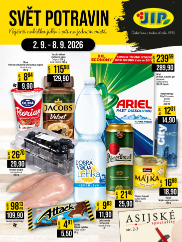 JIP leták CC Cash & Carry - Brno, Ostrava, Praha, Polička, Olomouc, Karlovy Vary, Zlín, Jilemnice, Pardubice