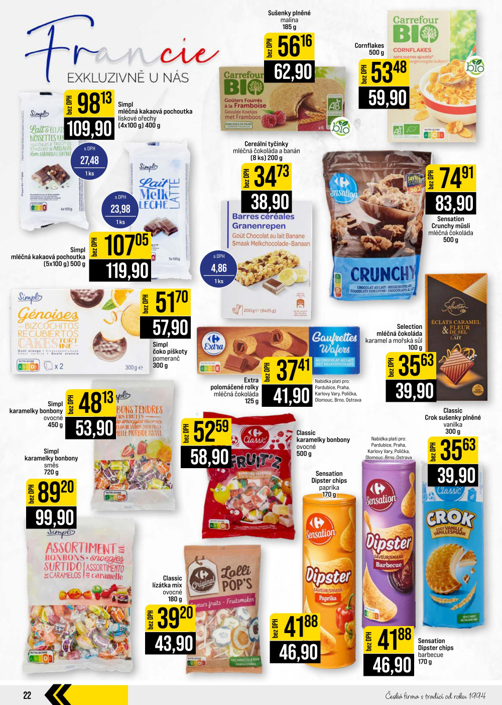 Leták JIP leták CC Cash & Carry - Brno, Ostrava, Praha, Polička, Olomouc, Karlovy Vary, Zlín, Jilemnice, Pardubice - strana 22