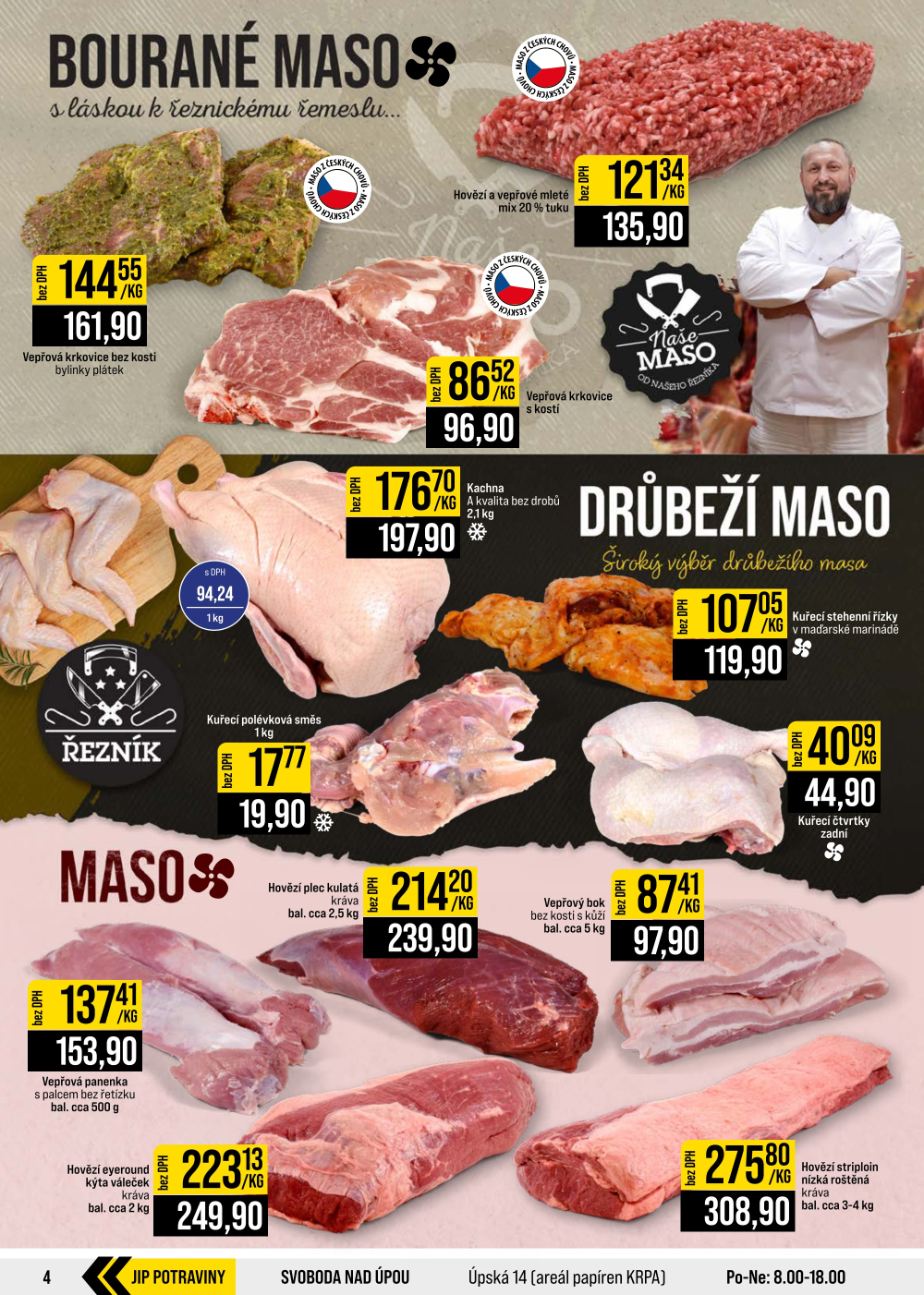 Leták JIP leták CC Cash & Carry - Brno, Ostrava, Praha, Polička, Olomouc, Karlovy Vary, Zlín, Jilemnice, Pardubice - strana 4
