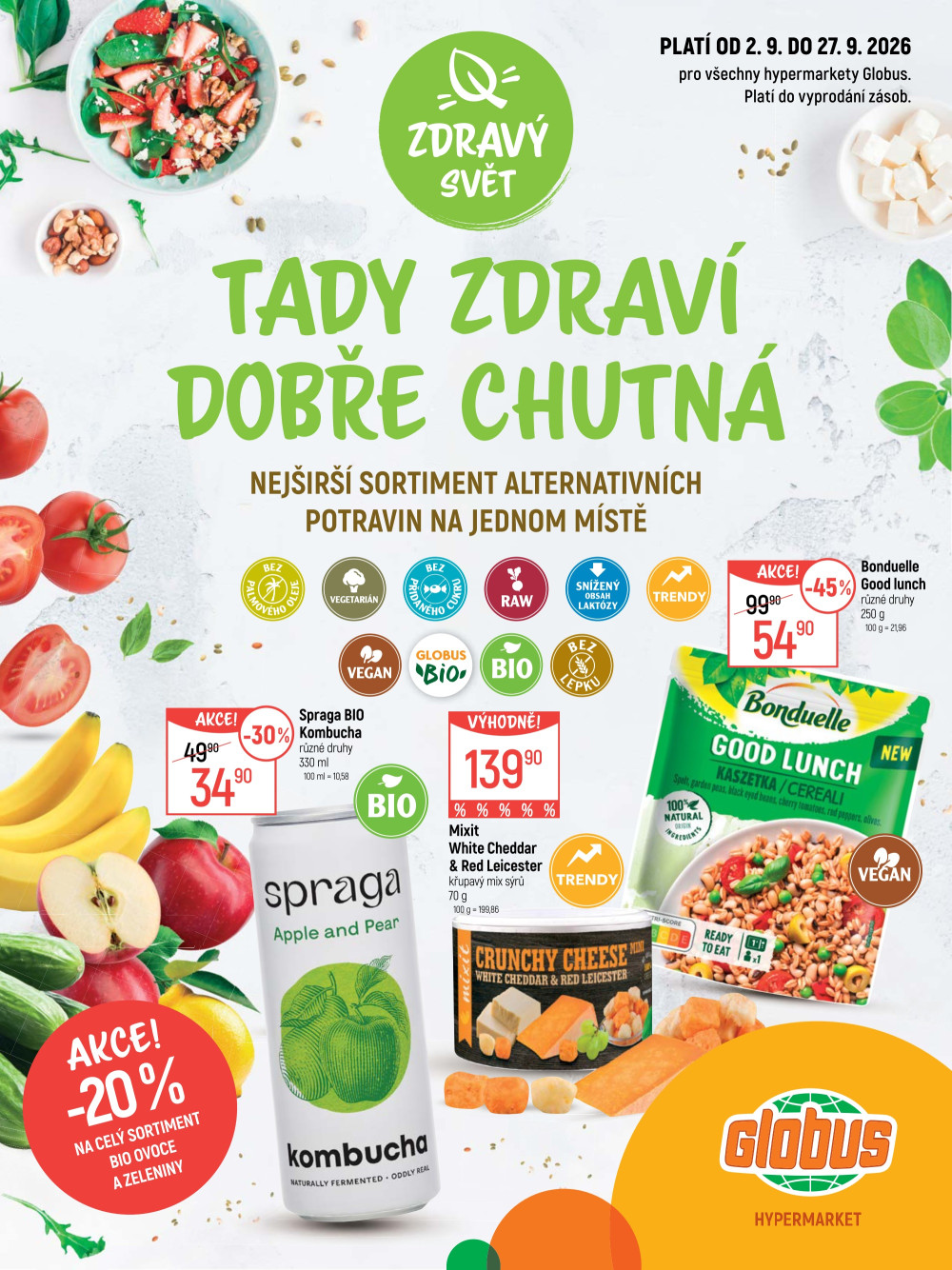 Leták Globus leták - Tady zdraví dobře chutná - strana 1
