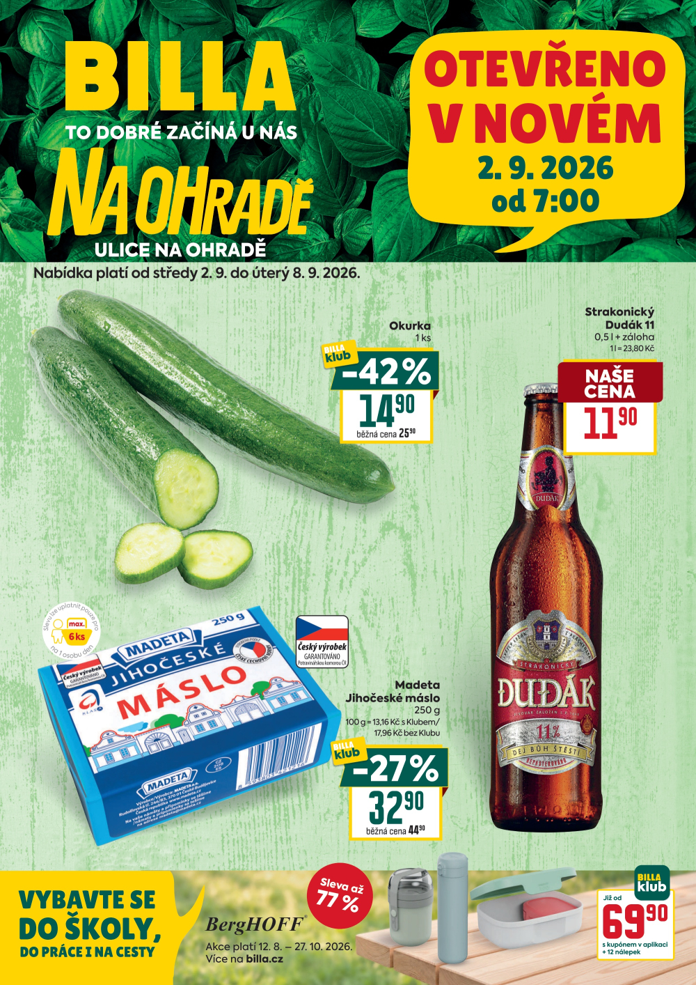 Leták BILLA leták - Strakonice, Na Ohradě - strana 1