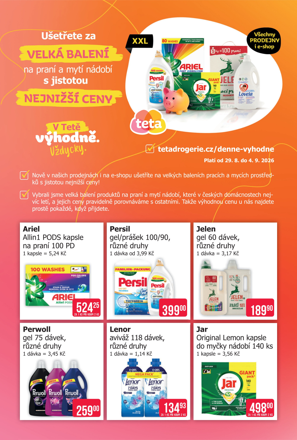 Leták Teta drogerie - Vždycky výhodně - strana 1