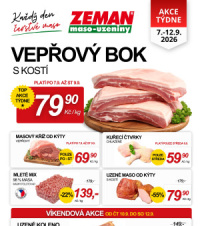 Akční leták ZEMAN maso - uzeniny 