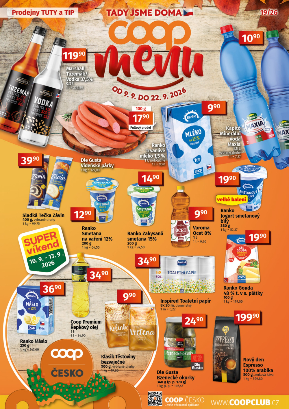 Leták COOP leták - TIP a TUTY Menu - strana 1