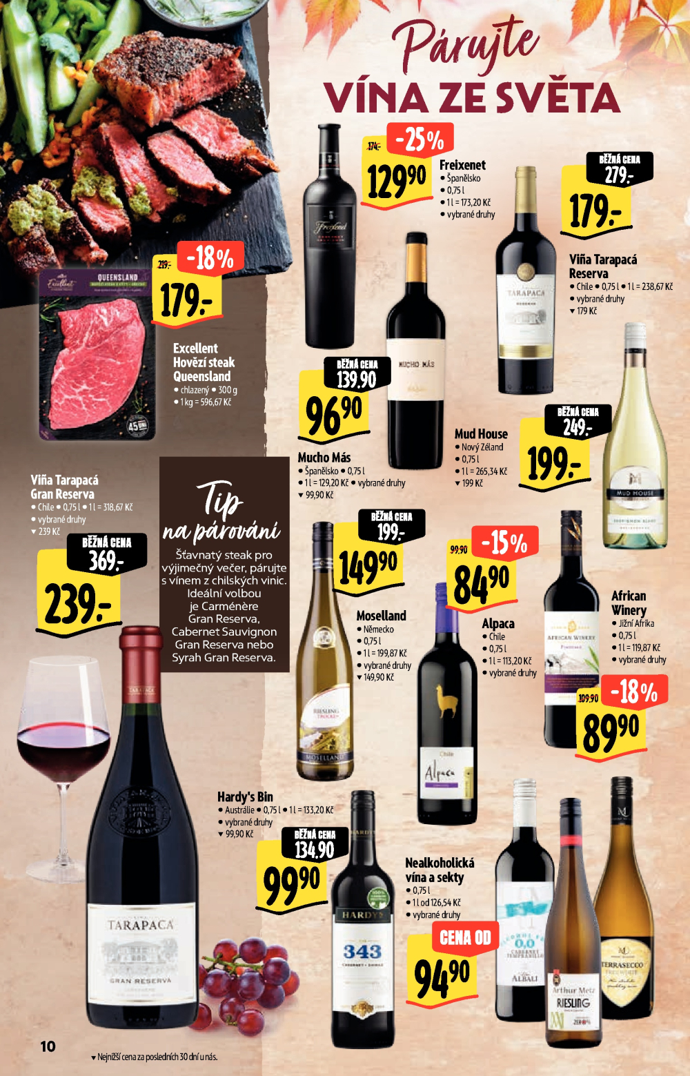 Leták Albert Hypermarket - Podzimní vína - strana 10