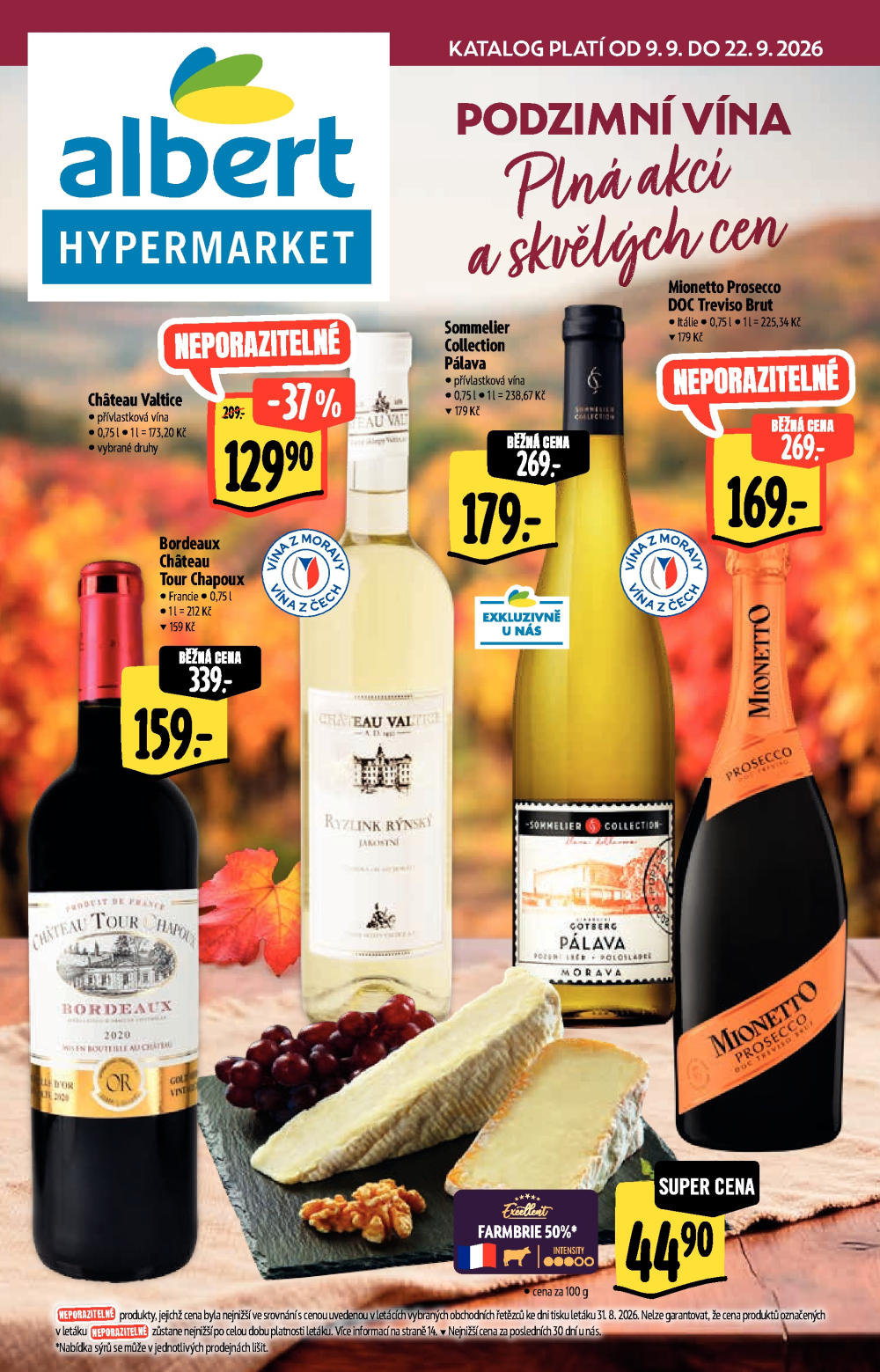 Leták Albert Hypermarket - Podzimní vína - strana 1