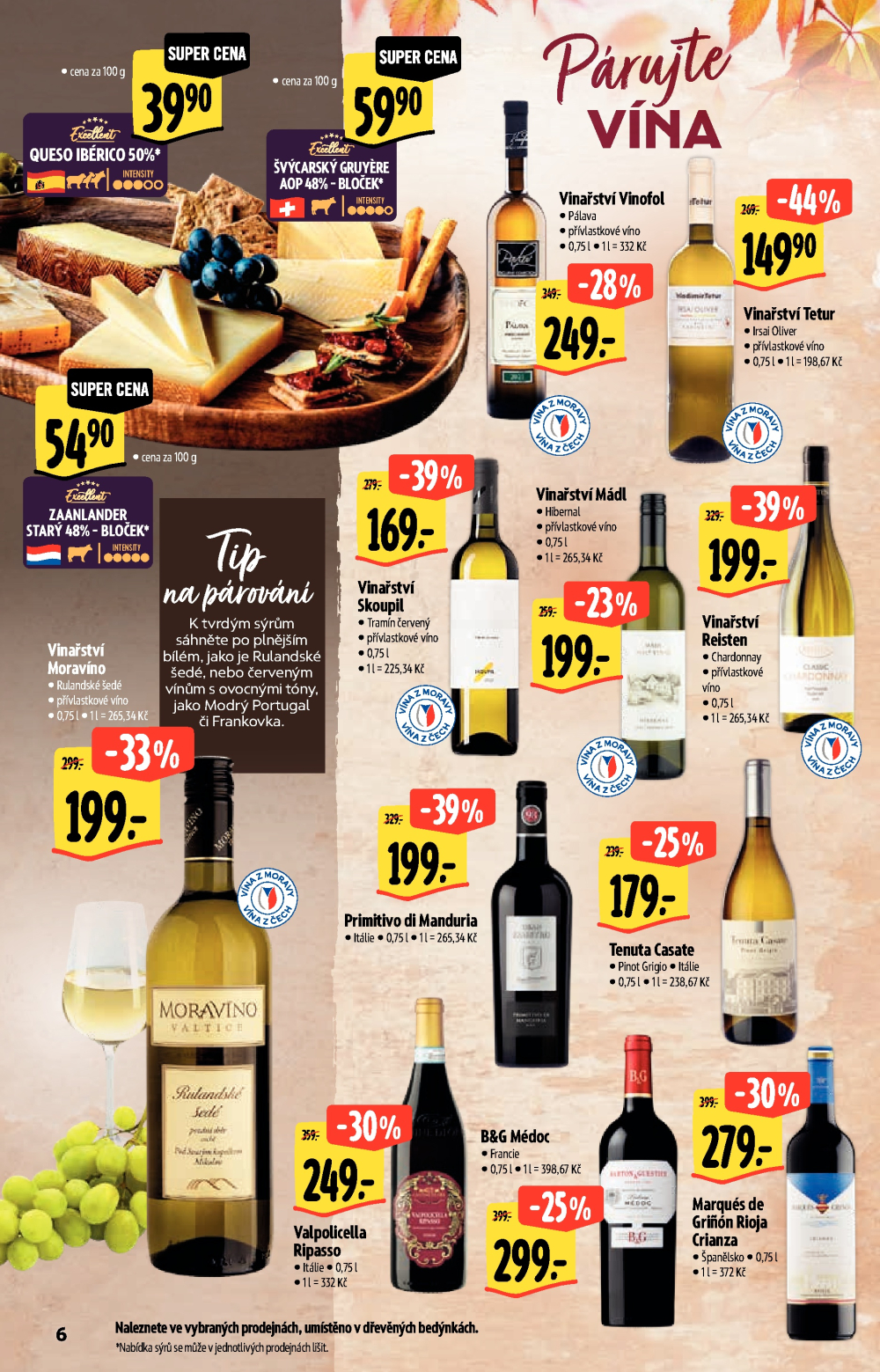 Leták Albert Hypermarket - Podzimní vína - strana 6