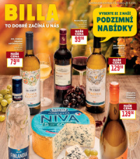 Akční leták BILLA   - Podzimní nápoje