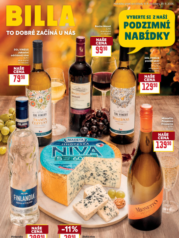 BILLA  leták - Podzimní nápoje
