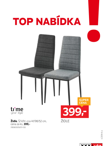 XXXLutz leták - TOP nabídka Židle
