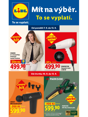 Lidl leták - Nabídka spotřebního zboží