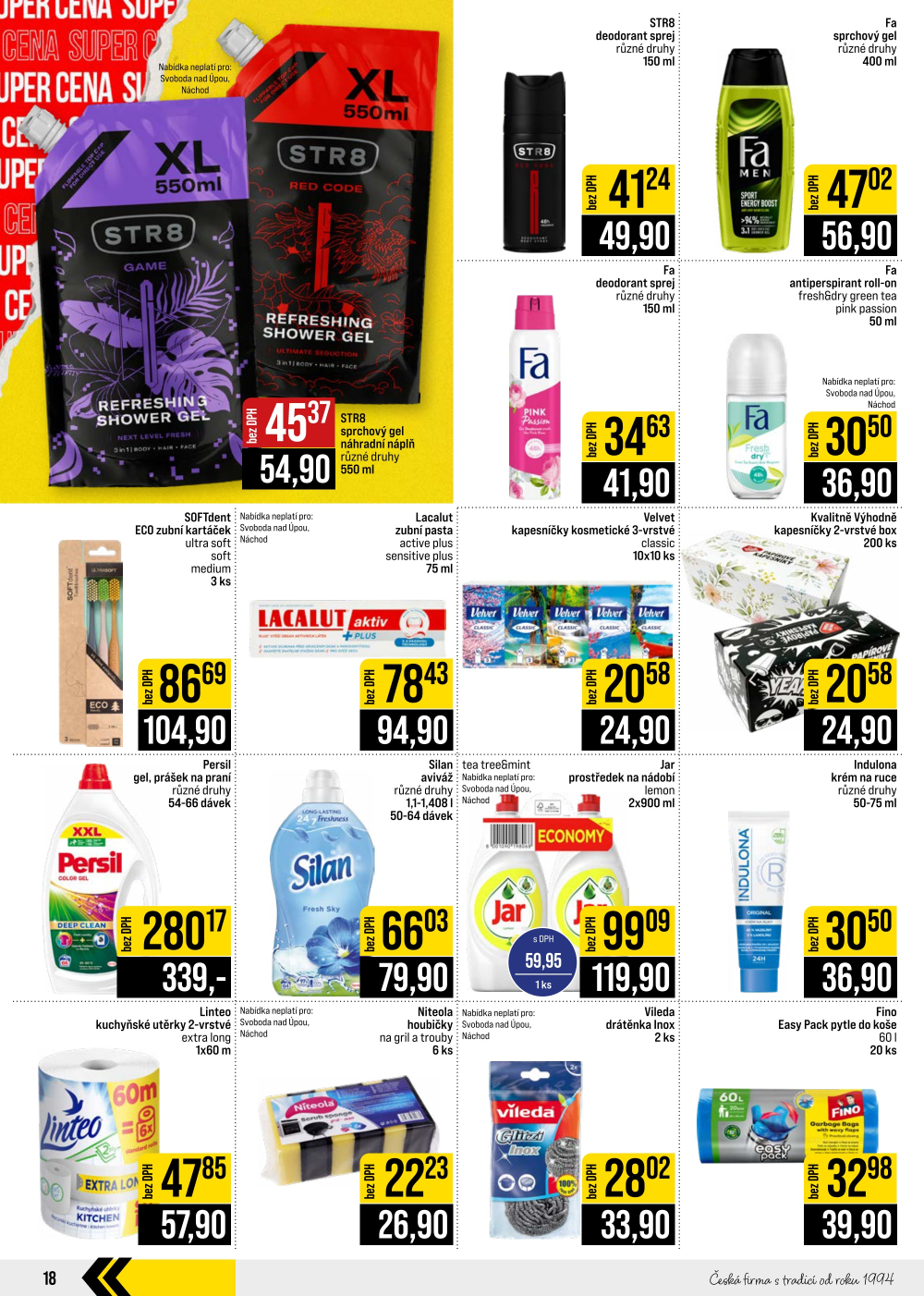 Leták JIP leták CC Cash & Carry - České Budějovice, Most, Náchod, Svoboda nad Úpou, Sušice - strana 18