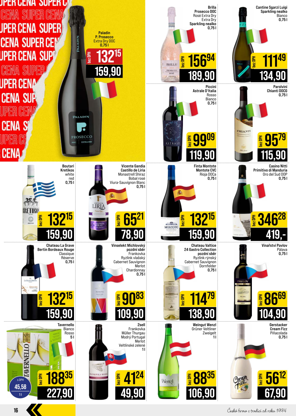 Leták JIP leták CC Cash & Carry - Brno, Ostrava, Praha, Polička, Olomouc, Karlovy Vary, Zlín, Jilemnice, Pardubice - strana 16