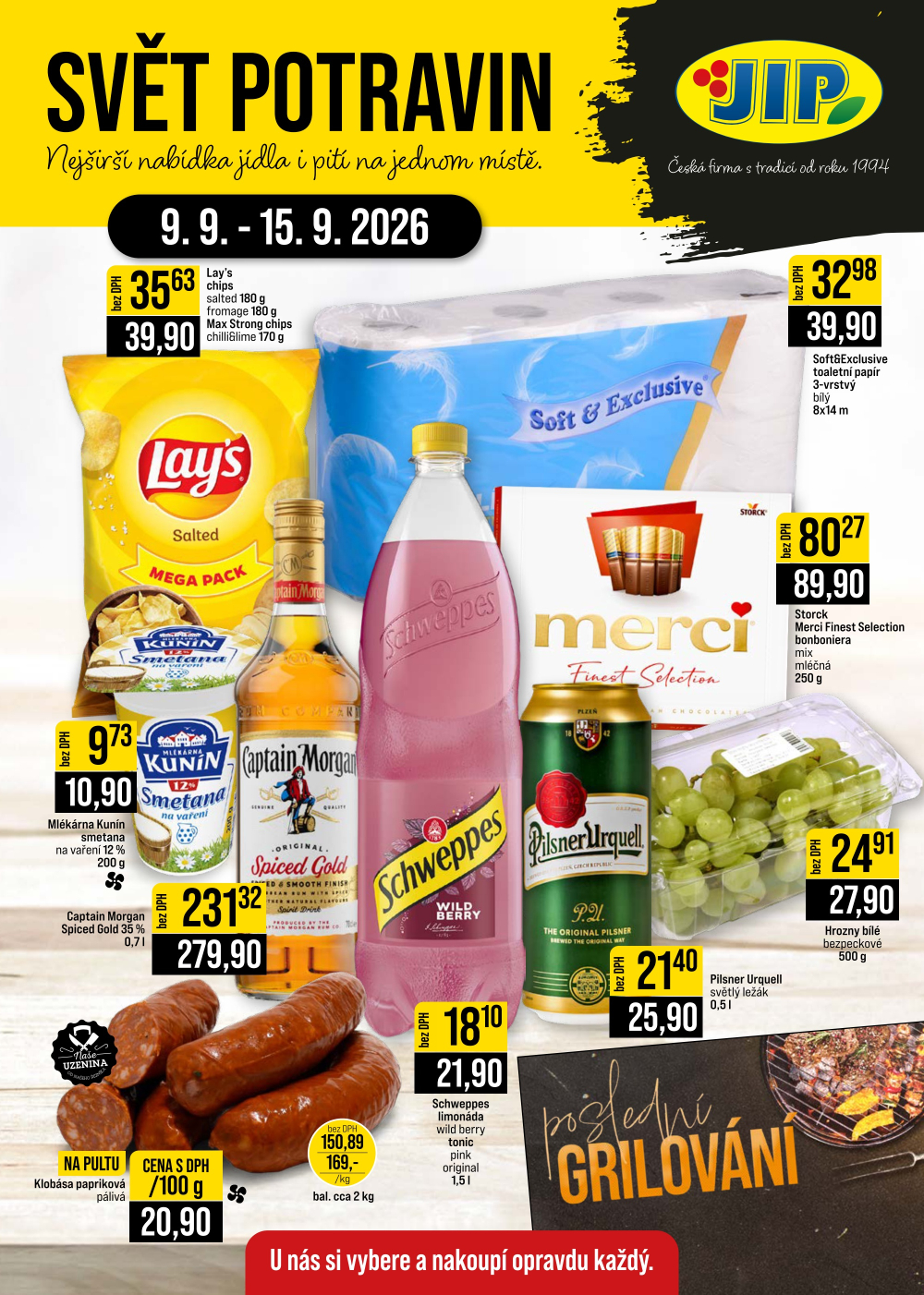 Leták JIP leták CC Cash & Carry - Brno, Ostrava, Praha, Polička, Olomouc, Karlovy Vary, Zlín, Jilemnice, Pardubice - strana 1