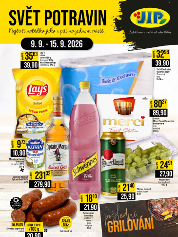 JIP leták CC Cash & Carry - Brno, Ostrava, Praha, Polička, Olomouc, Karlovy Vary, Zlín, Jilemnice, Pardubice