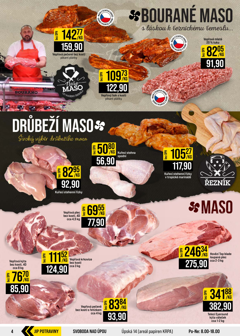 Leták JIP leták CC Cash & Carry - Brno, Ostrava, Praha, Polička, Olomouc, Karlovy Vary, Zlín, Jilemnice, Pardubice - strana 4
