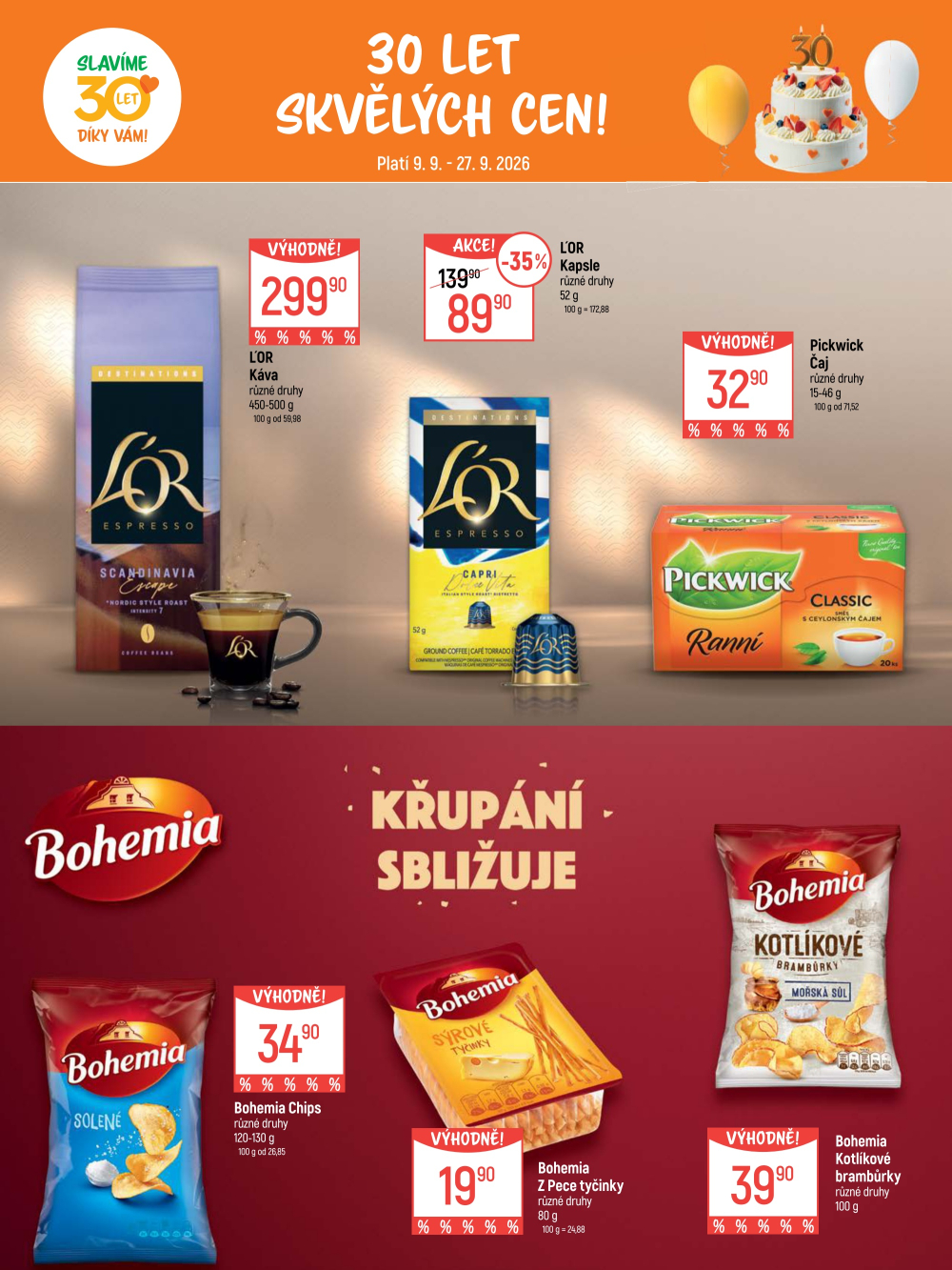 Leták Globus leták Praha - Čakovice - 30 let skvělých cen! - strana 16