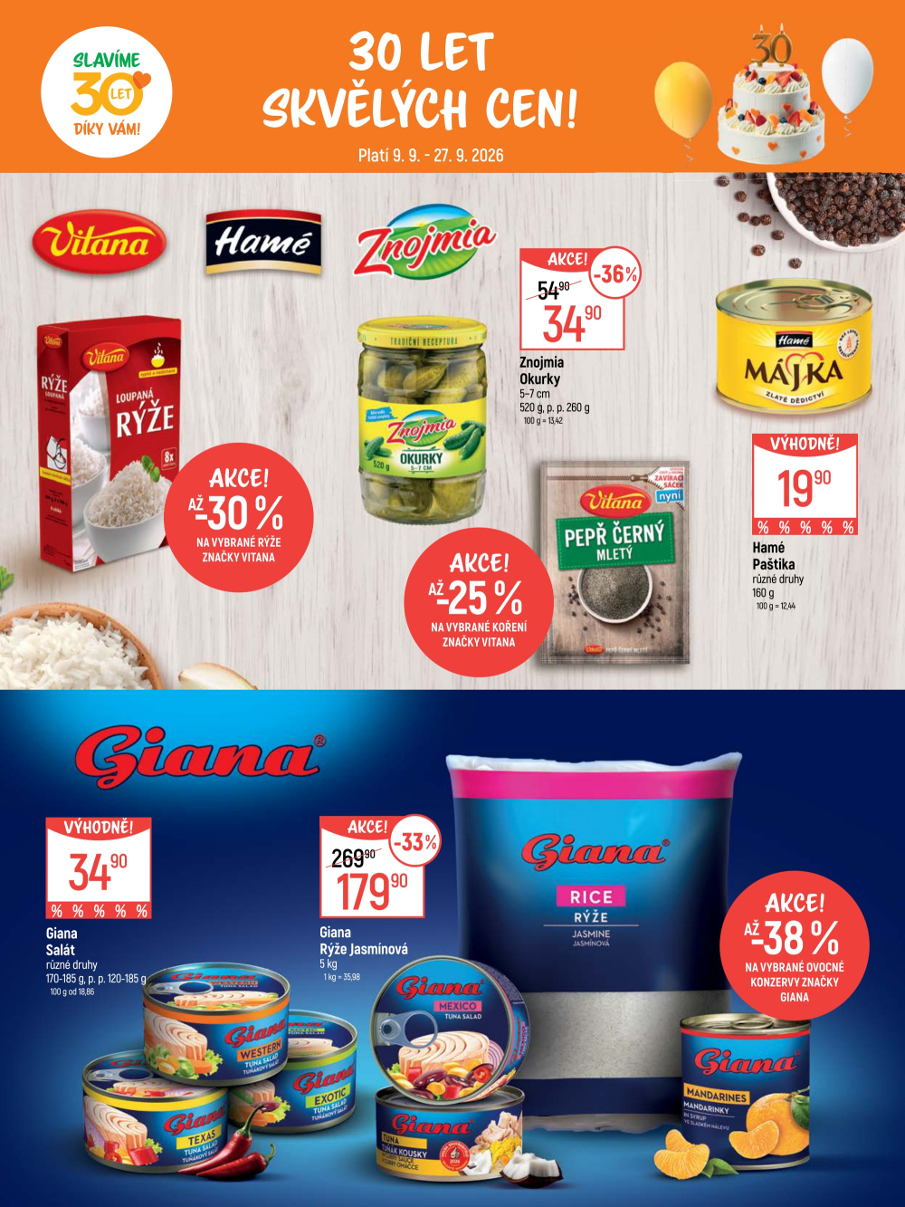 Leták Globus leták Praha - Zličín - 30 let skvělých cen! - strana 9