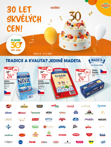 Globus leták Havířov - 30 let skvělých cen!