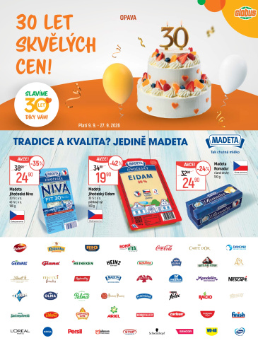 Globus leták Opava - 30 let skvělých cen!