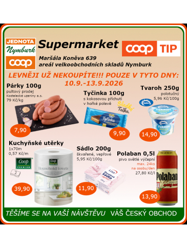 COOP Jednota Nymburk Supermarket leták