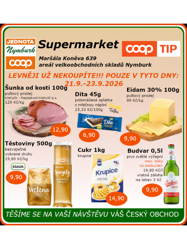 COOP Jednota Nymburk Supermarket leták