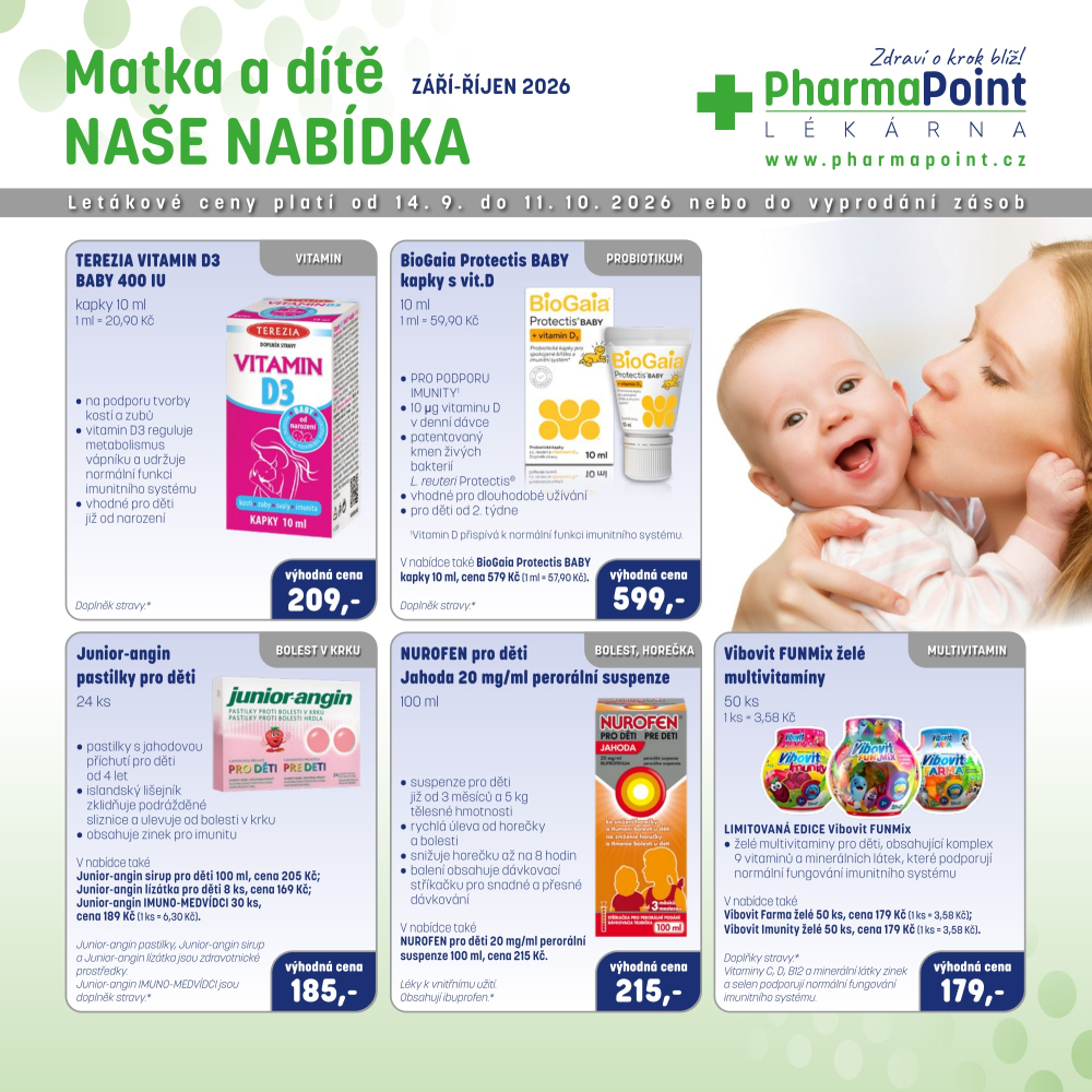 Leták PharmaPoint leták - Matka a dítě A - strana 1