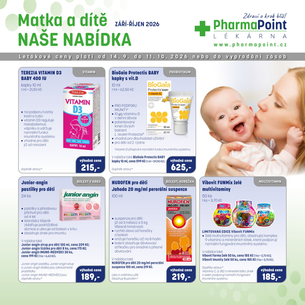 Leták PharmaPoint leták - Matka a dítě B - strana 1