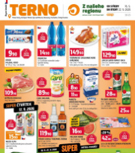 Akční leták Terno  - Týn nad Vltavou, Bechyně, Třeboň, Trhové Sviny, Borovany, Prachatice, Český Krumlov
