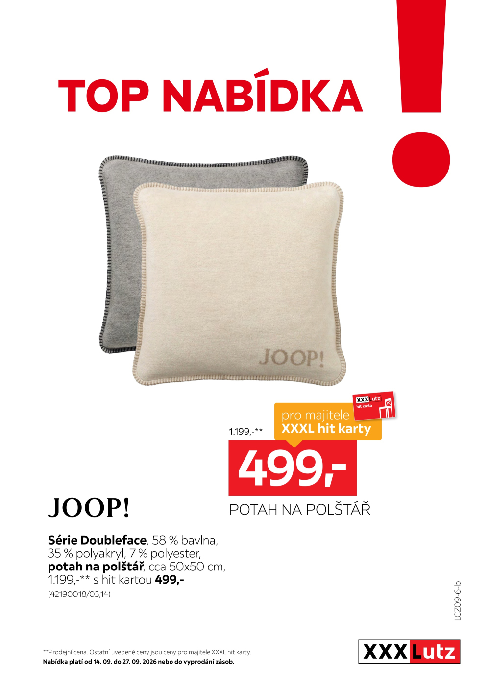 Leták XXXLutz leták - TOP nabídka Série Doubleface - strana 1