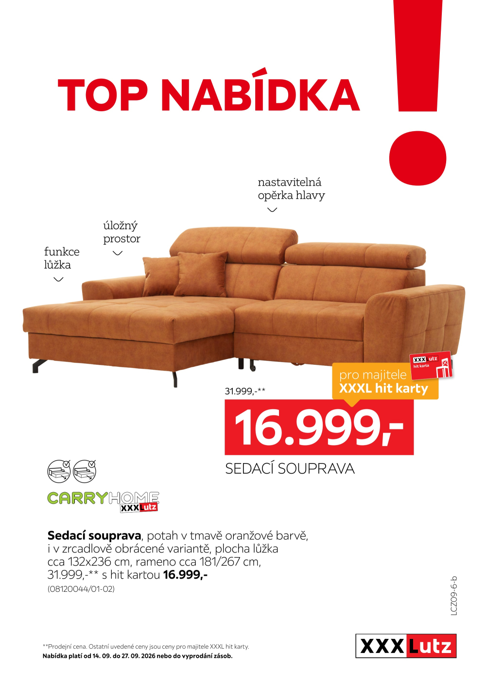Leták XXXLutz leták - TOP nabídka Sedací souprava - strana 1