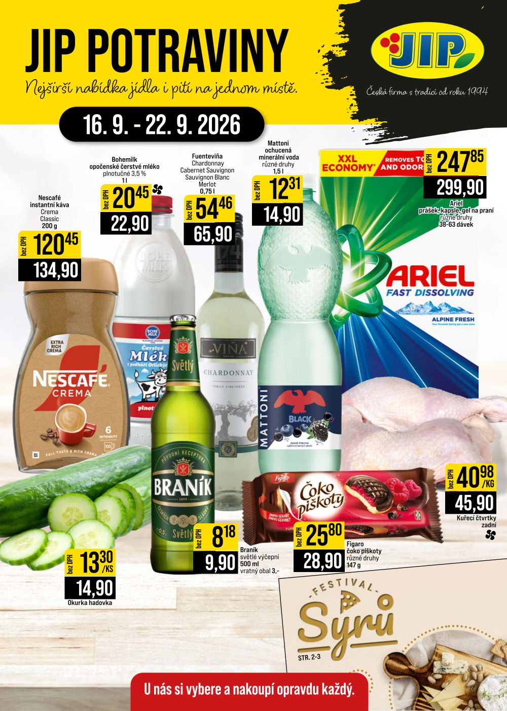 Leták JIP leták CC Cash & Carry - České Budějovice, Most, Náchod, Svoboda nad Úpou, Sušice - strana 1