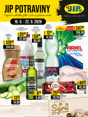 JIP leták CC Cash & Carry - České Budějovice, Most, Náchod, Svoboda nad Úpou, Sušice