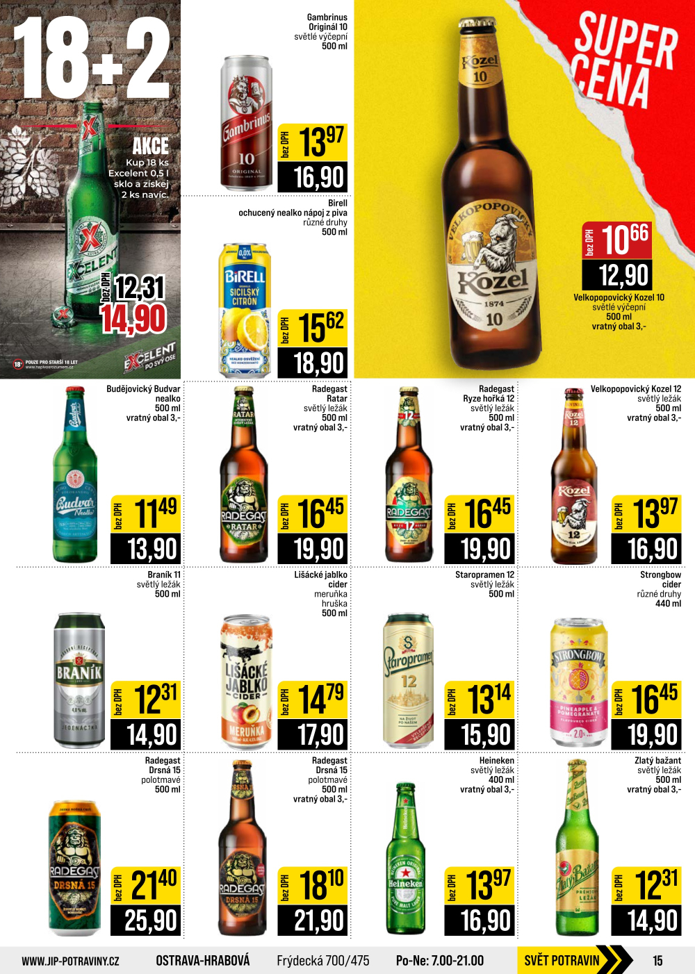 Leták JIP leták CC Cash & Carry - Brno, Ostrava, Praha, Polička, Olomouc, Karlovy Vary, Zlín, Jilemnice, Pardubice - strana 15