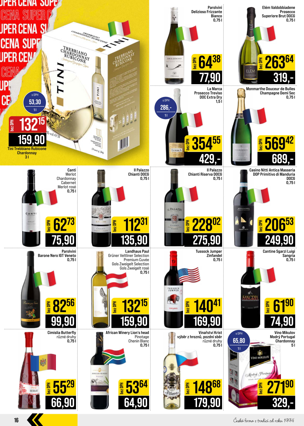 Leták JIP leták CC Cash & Carry - Brno, Ostrava, Praha, Polička, Olomouc, Karlovy Vary, Zlín, Jilemnice, Pardubice - strana 16