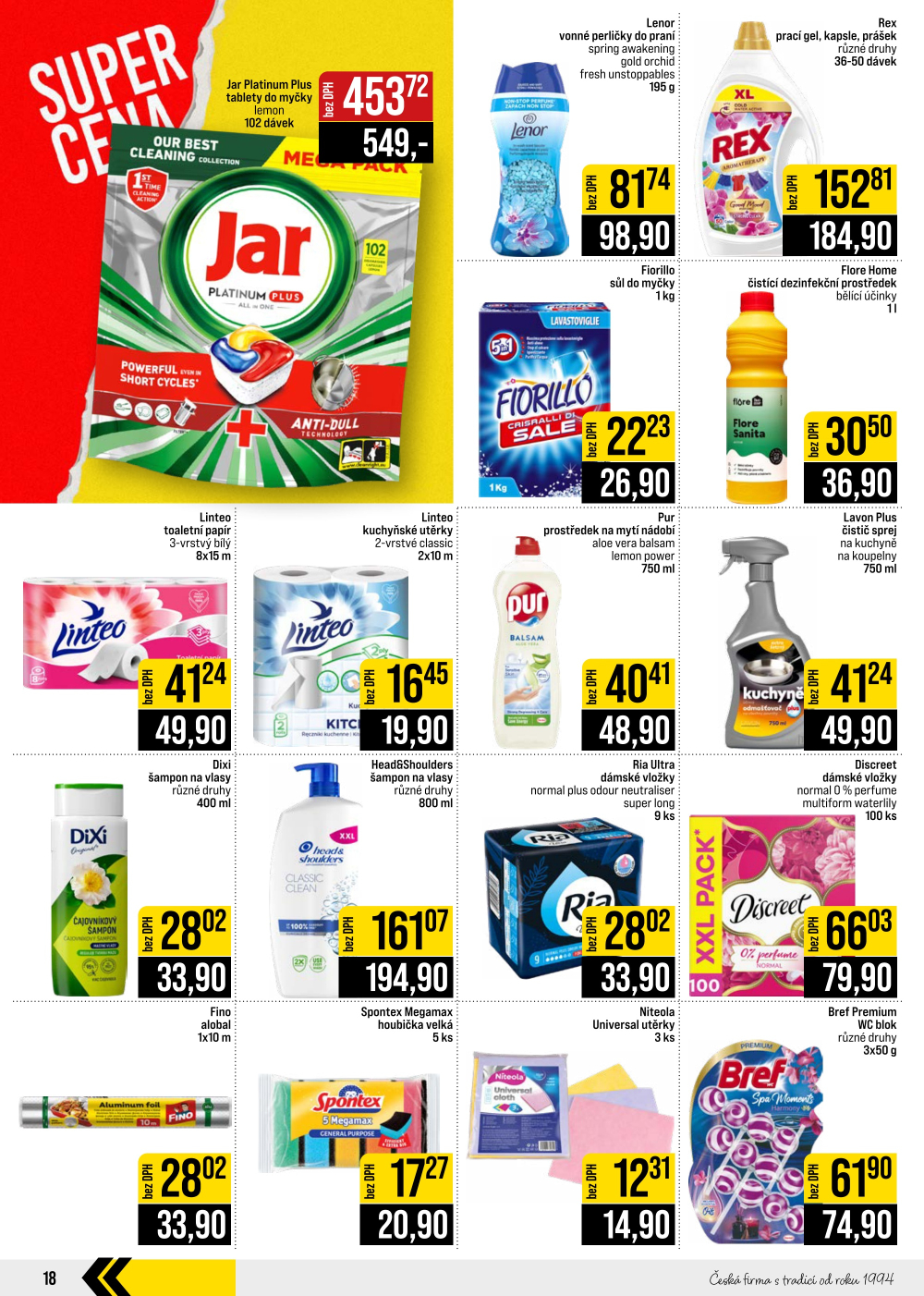 Leták JIP leták CC Cash & Carry - Brno, Ostrava, Praha, Polička, Olomouc, Karlovy Vary, Zlín, Jilemnice, Pardubice - strana 18
