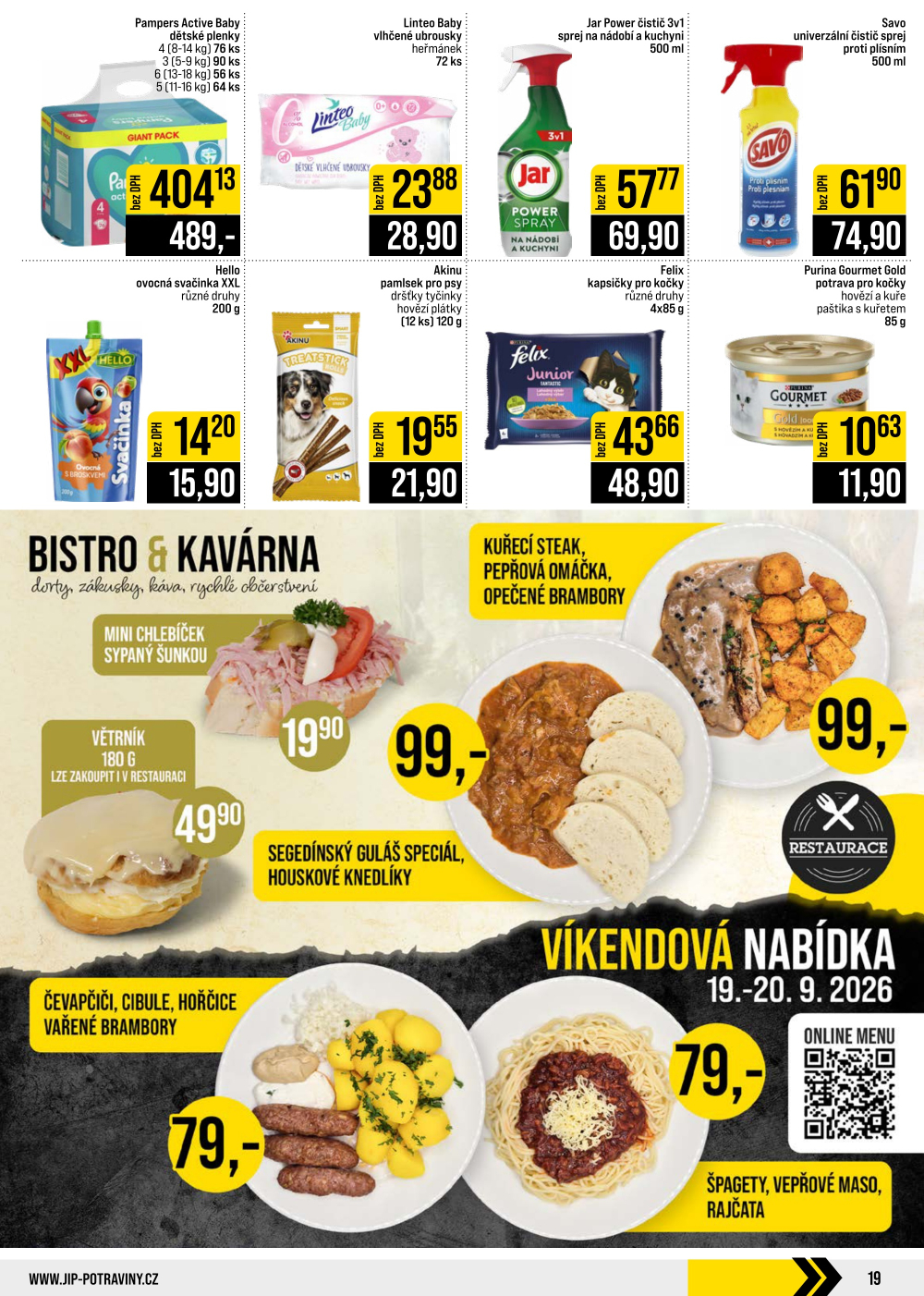 Leták JIP leták CC Cash & Carry - Brno, Ostrava, Praha, Polička, Olomouc, Karlovy Vary, Zlín, Jilemnice, Pardubice - strana 19