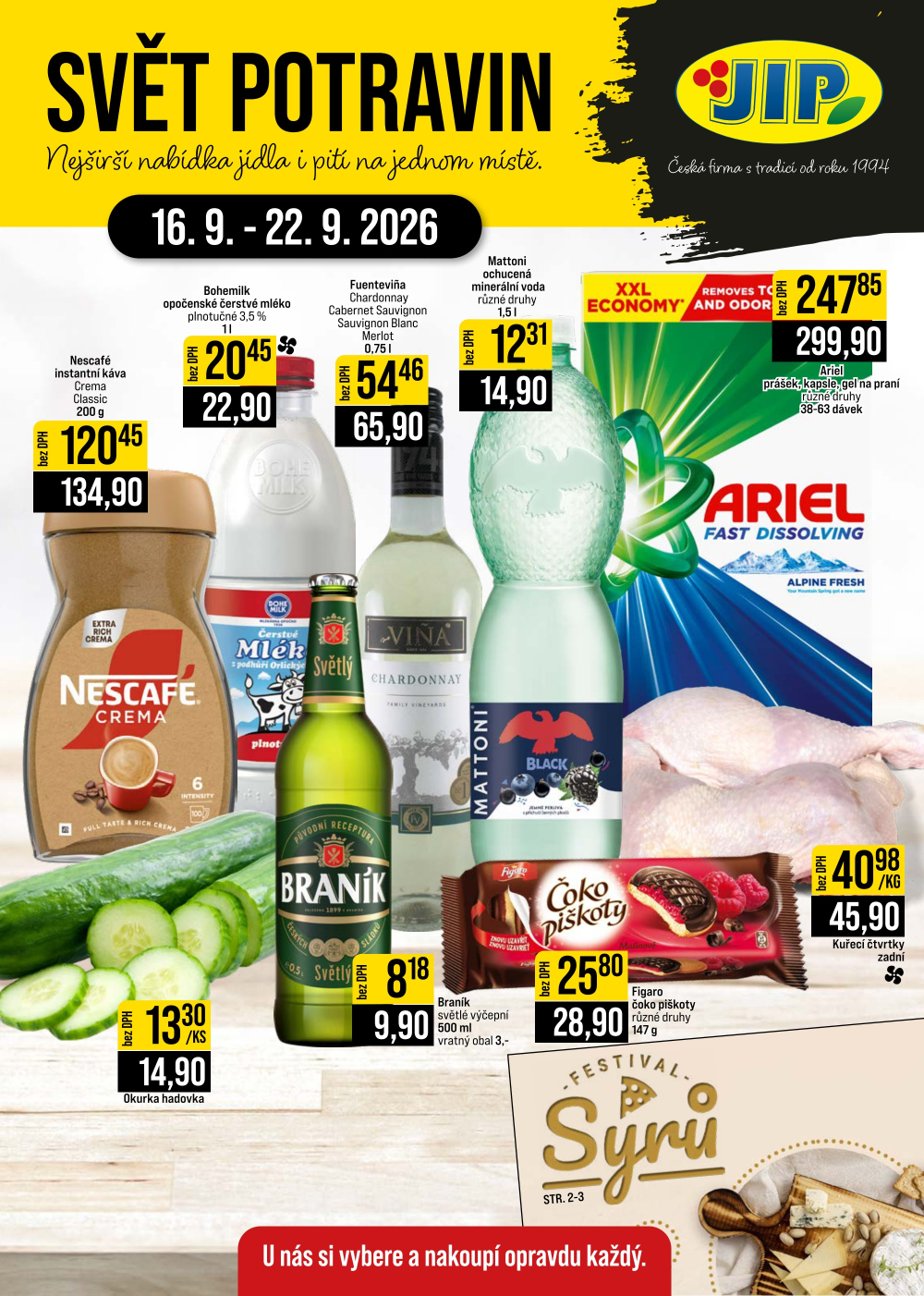 Leták JIP leták CC Cash & Carry - Brno, Ostrava, Praha, Polička, Olomouc, Karlovy Vary, Zlín, Jilemnice, Pardubice - strana 1