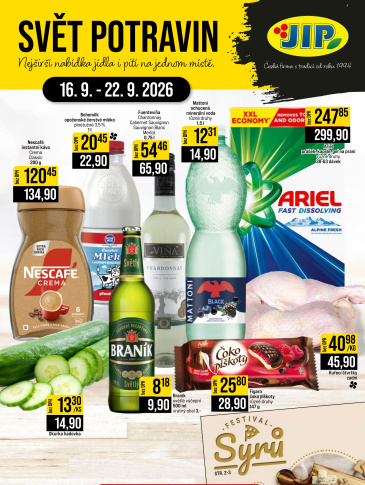 JIP leták CC Cash & Carry - Brno, Ostrava, Praha, Polička, Olomouc, Karlovy Vary, Zlín, Jilemnice, Pardubice