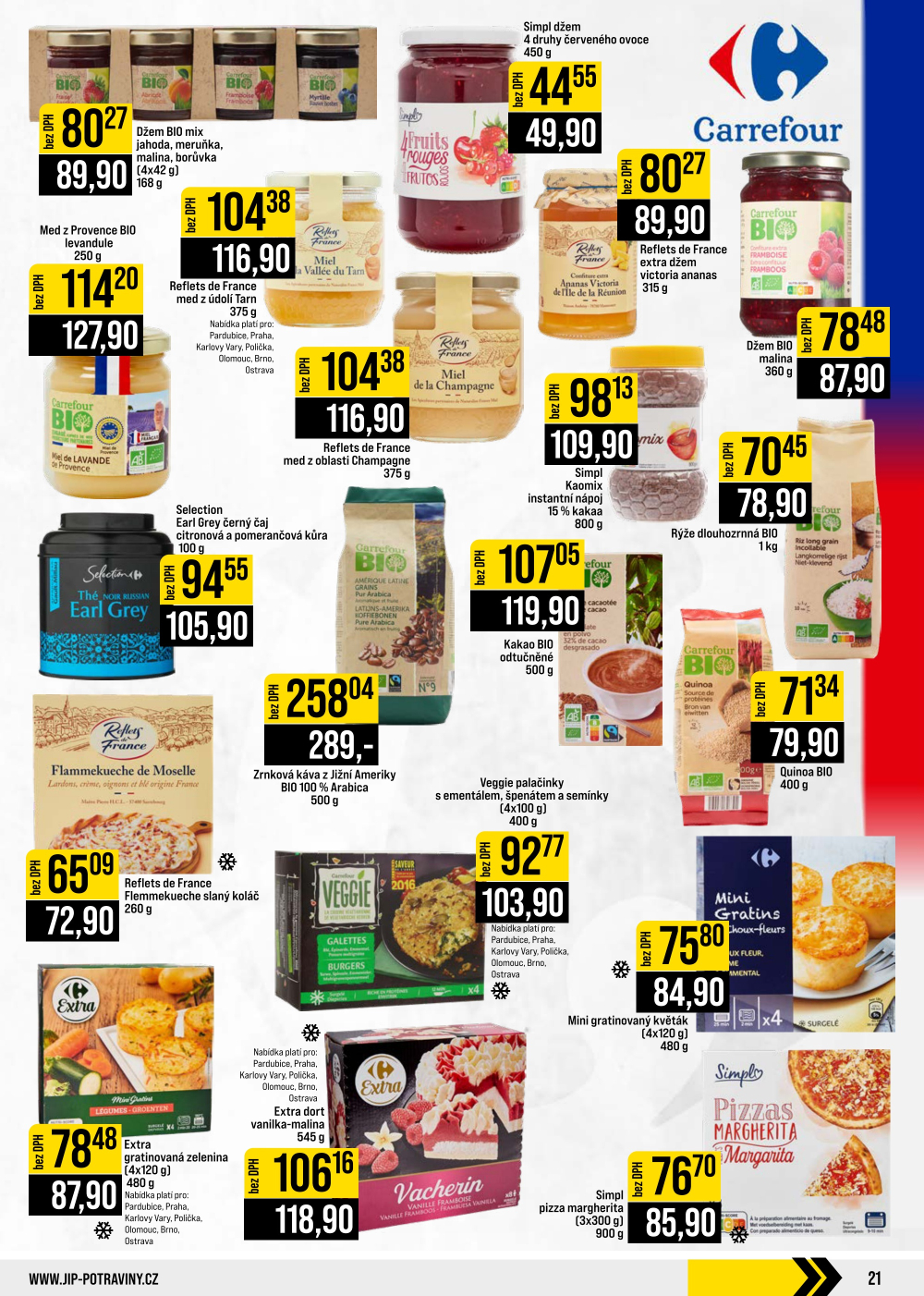 Leták JIP leták CC Cash & Carry - Brno, Ostrava, Praha, Polička, Olomouc, Karlovy Vary, Zlín, Jilemnice, Pardubice - strana 21